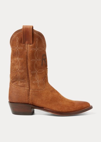 Botas Cowboy Ralph Lauren Plainview Camurça Homem 49371-KHXS